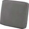 Classic Accessories Montlake Water-Resistant 25 x 22 x 4 Inch Patio Lounge Back Cushion, Light Charcoal Grey, Outdoor Loveseat Cushions