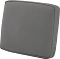 Classic Accessories Montlake Water-Resistant 25 x 18 x 4 Inch Patio Lounge Back Cushion, Light Charcoal Grey, Outdoor Loveseat Cushions