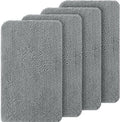 OLANLY Dog Door Mat Set 4-Piece 70x24, Absorbs Moisture and Dirt, Absorbent Non-Slip Washable Doormat, Quick Dry Chenille Mud Mat for Dogs, Entry Indoor Entryway Carpet for Inside Floor, Grey