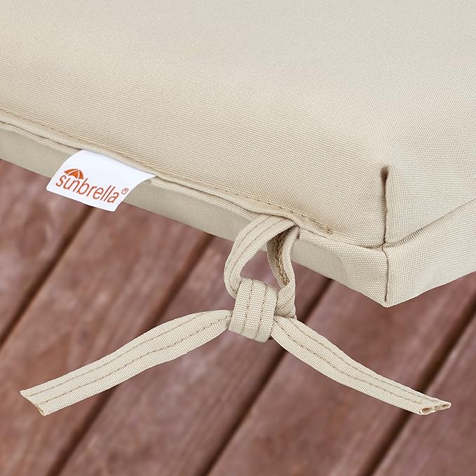 Sorra Home Sunbrella Bristol Square Chair Cushion (Set of 2) - Fade & Water Resistant, Outdoor & Indoor Patio Seat Cushion with Plush Foam - Spectrum Cilantro (20" x 20" x 2.5")