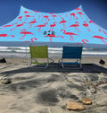 Neso Tents Beach Tent with Sand Anchor, Portable Canopy Sunshade - 7' x 7' - Patented Reinforced Corners(Flamingos)