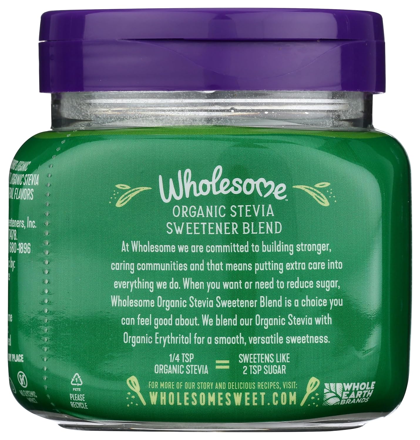 Wholesome! Organic Stevia Extract Sweetener, 6 oz, Pack of 6