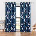 Kids Space Rocket Blackout Curtains - 100% Blackout, Thermal Insulated, Noise Reducing, Perfect for Kids Room and Nursery, 2 Panels (Future Explorer Rockets, W52×L84)