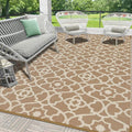 HEBE Outdoor Rug Waterproof 8x10, Plastic Straw Rug Camping Rug, Reversible Outdoor Patio Rugs RV Mat Clearance, Indoor Outside Floor Carpet for Porch,Deck,Camper,Balcony,Backyard