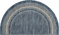 Unique Loom Outdoor Border Collection Area Rug - Soft Border (2' 2" x 3' 7" Hearth, Blue/ Ivory)