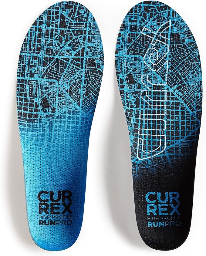 CURREX RunPro Insoles for Running Shoes – Arch Support Inserts to Help Reduce Fatigue, Prevent Injuries & Boost Performance – for Men & Women – High Arch, 2X Size