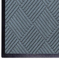 WaterHog Diamond | Commercial-Grade Entrance Mat with Rubber Border – Indoor/Outdoor, Quick Drying, Stain Resistant Door Mat (Bluestone, 6' x 12')