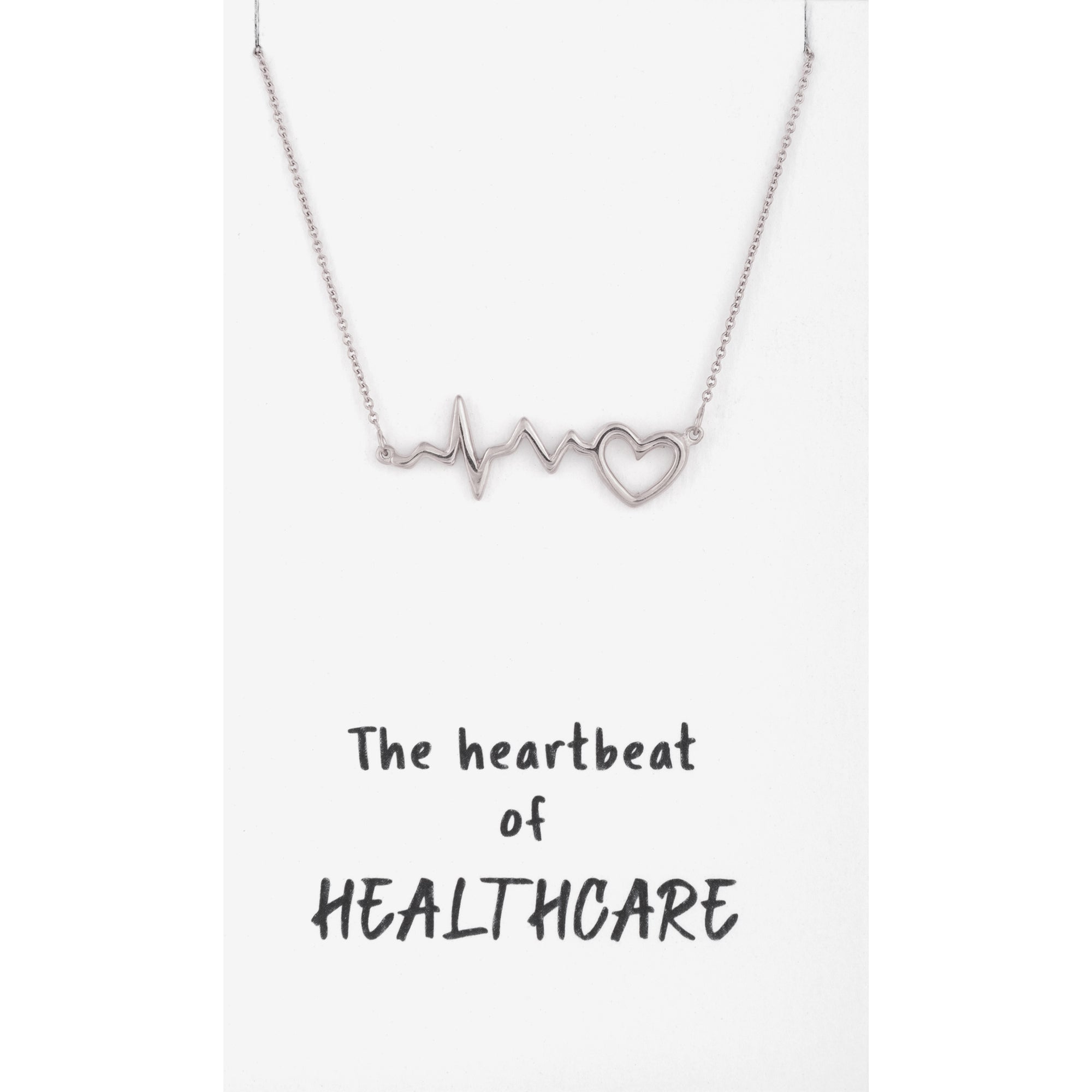 GreaterGood Heartbeat of Healthcare Sterling Silver or Rose Gold Necklace