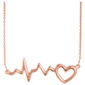 GreaterGood Heartbeat of Healthcare Sterling Silver or Rose Gold Necklace