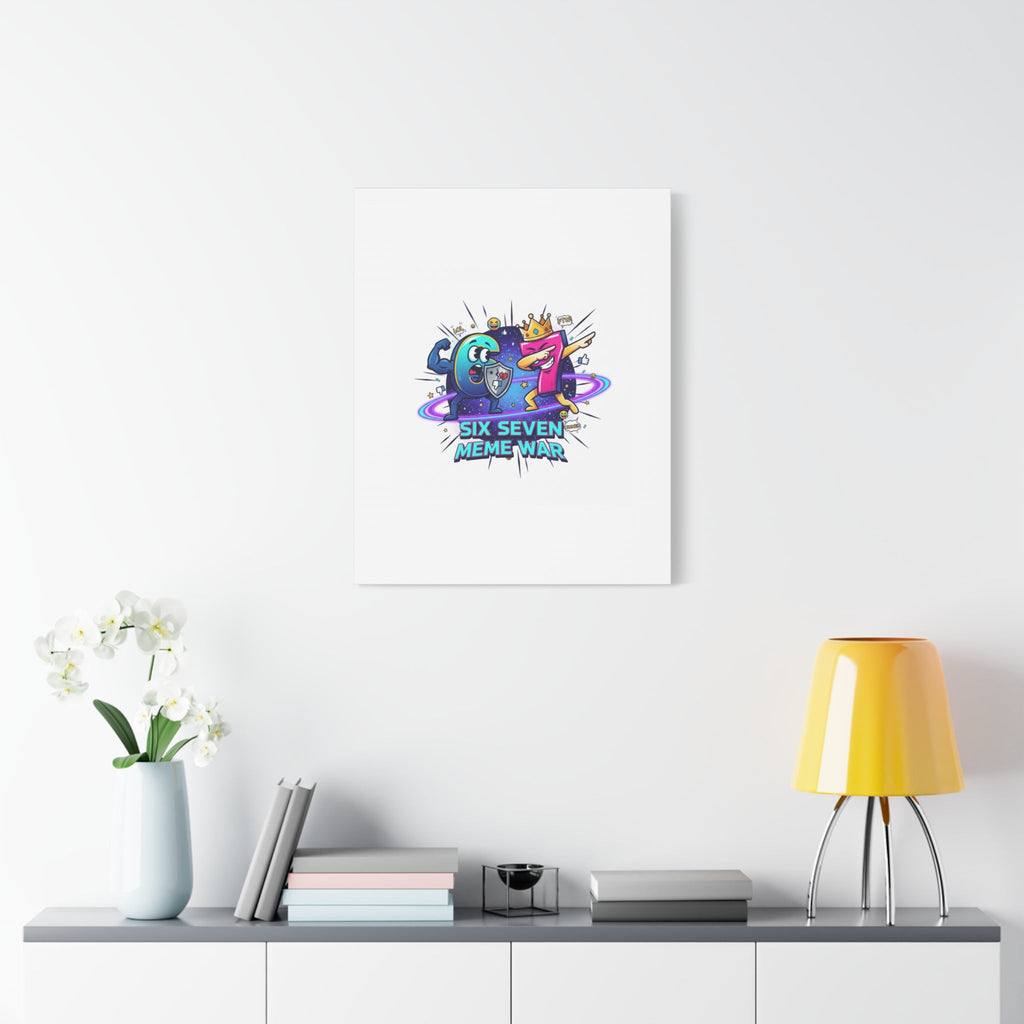 Six Seven Meme War Canvas | Legendary Internet Battle Art, Viral Culture Wall Decor