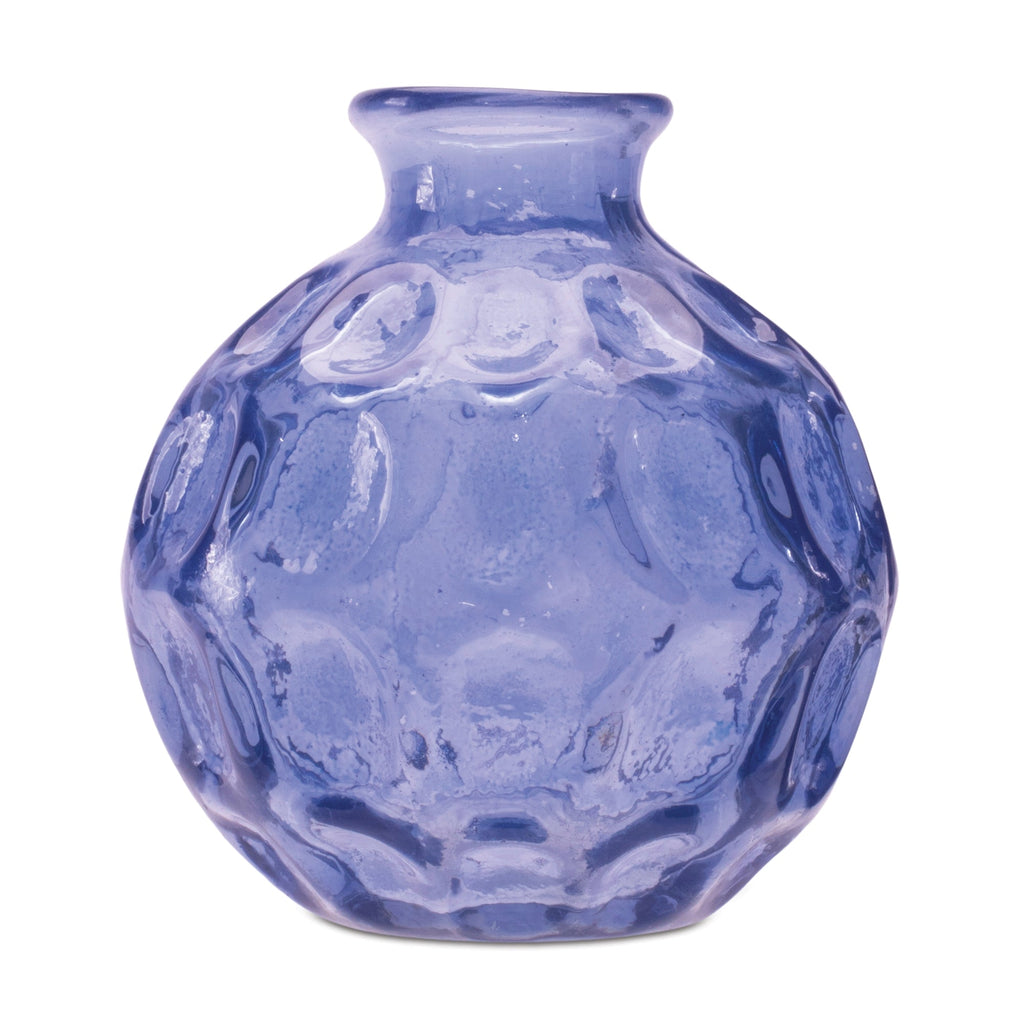 Blue Bubble Glass Bud Vase (Set of 2)