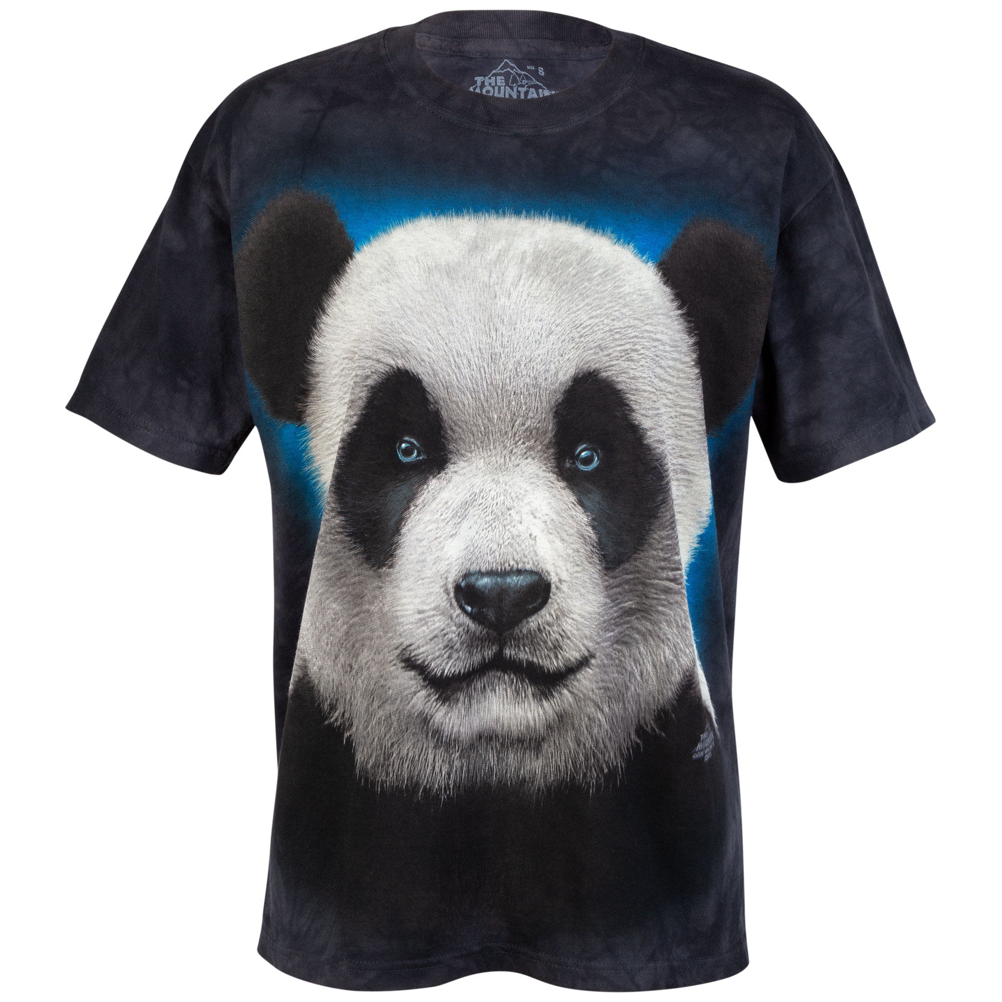 Panda Face Tie-Dye Cotton T-Shirt, Unisex Short Sleeve Tee by GreaterGood
