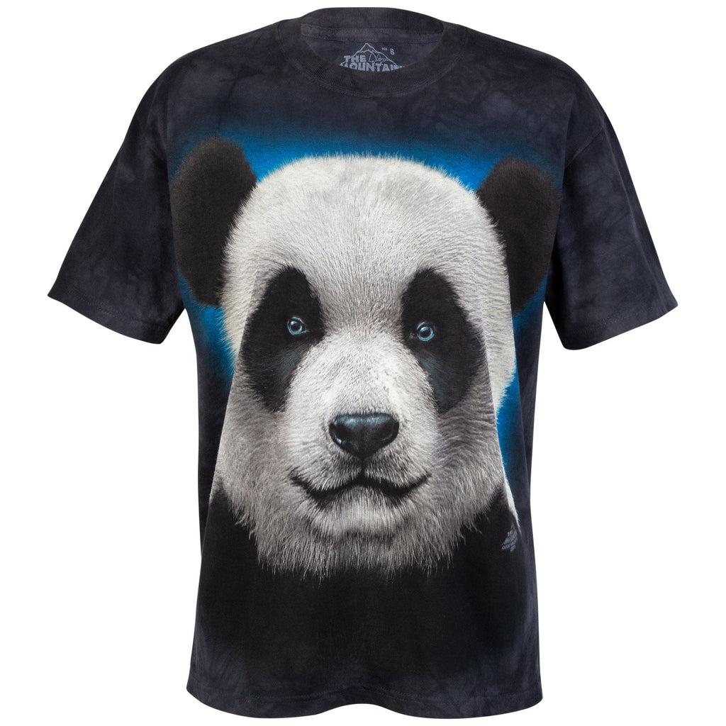 Panda Face Tie-Dye Cotton T-Shirt, Unisex Short Sleeve Tee by GreaterGood