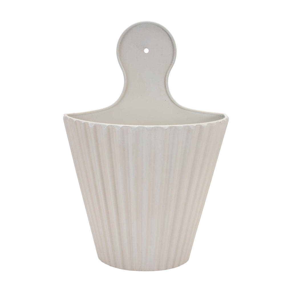 Ribbed Metal Wall Pocket (Set of 2)