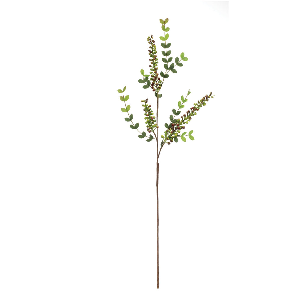 Variegated Red Berry Foliage Spray (Set of 6)