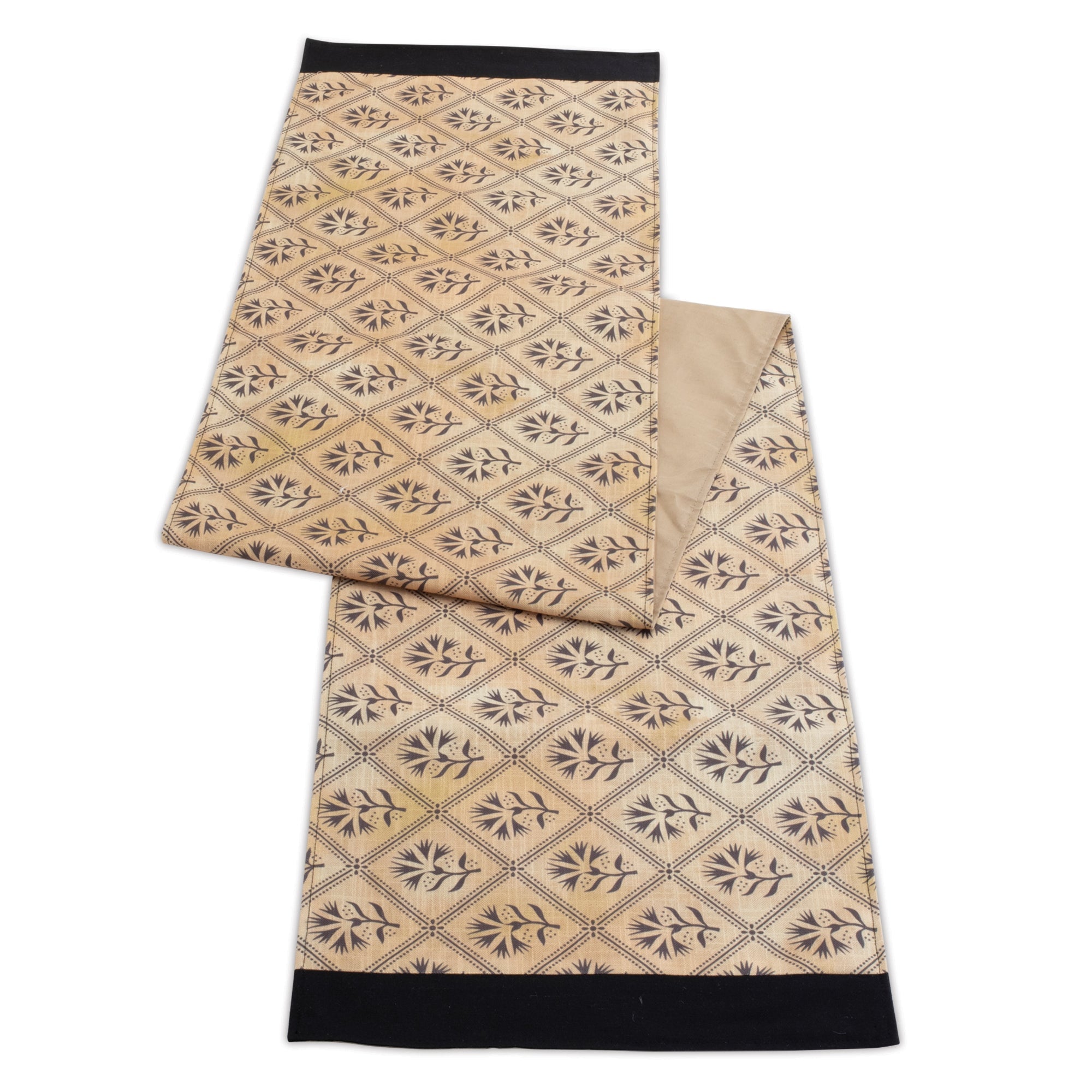 Geometric Floral Patterned Table Runner (Set of 2)