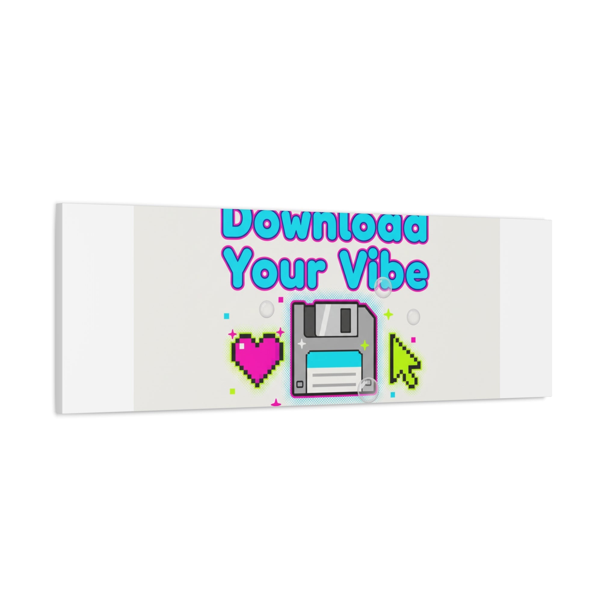 Download Your Vibe Canvas | Y2K Retro Tech, Pixel Floppy Disk Poster