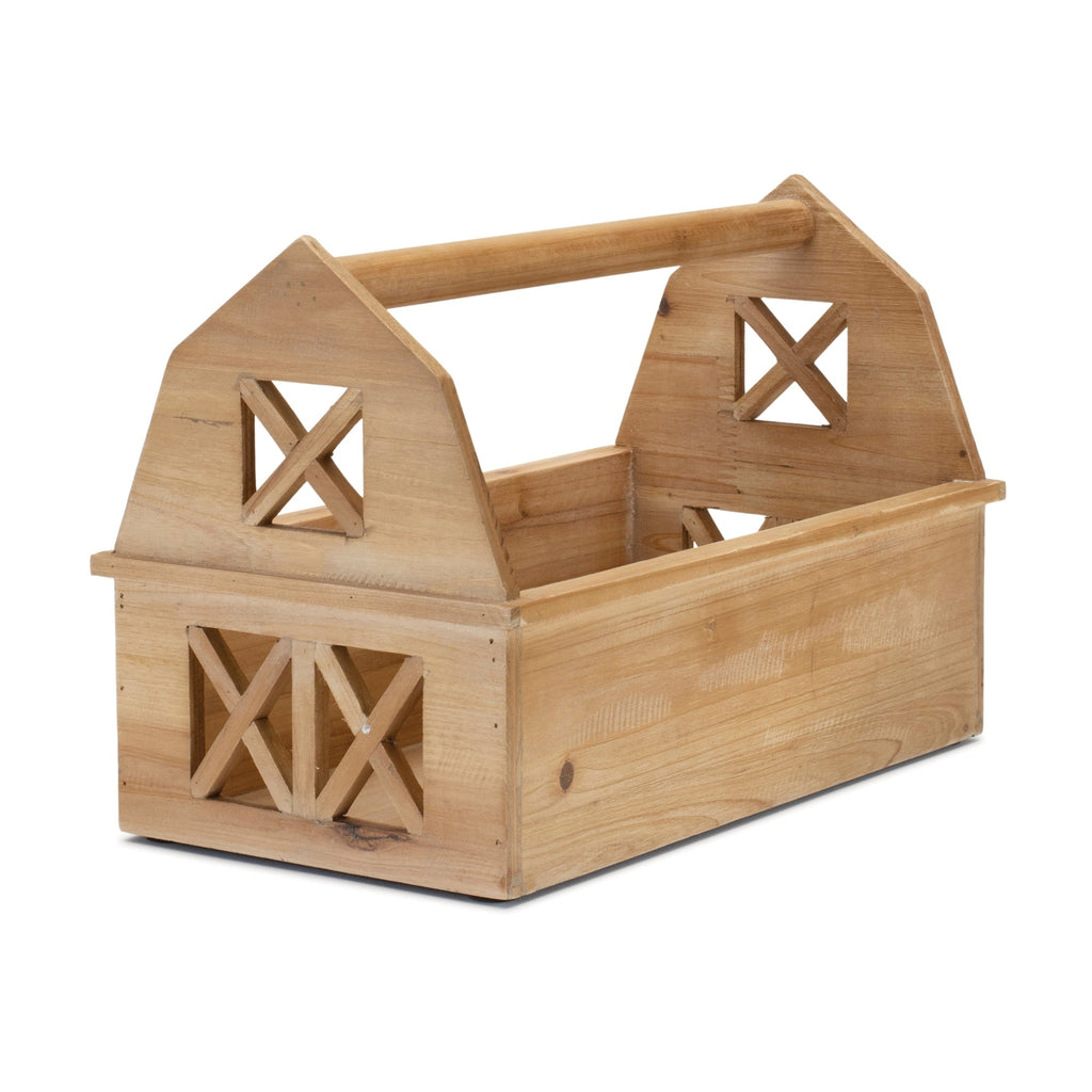 Wood Barn Caddy Tray 15"L