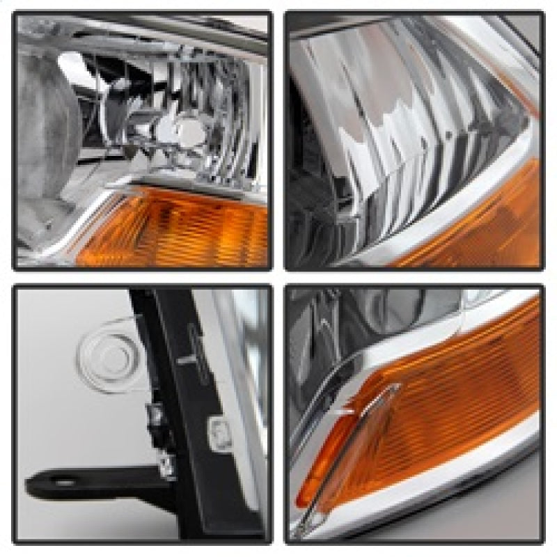 SPYDER Xtune Dodge Ram 1500 09-12 ( Non Quad Headlights ) Crystal Headlights Chrome HD-JH-DR09-AM-C 9022937