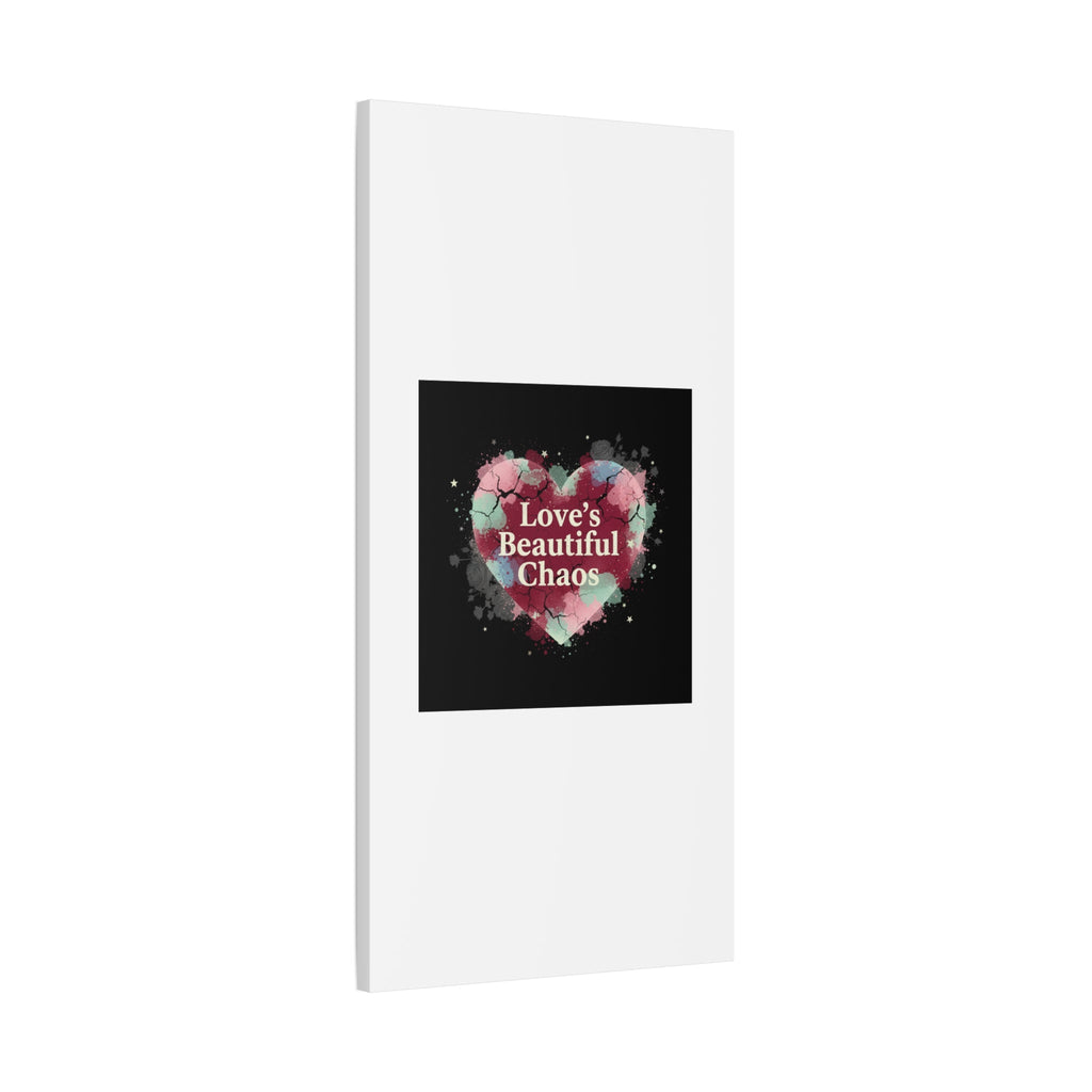 Love's Beautiful Chaos Canvas Print | Soft Grunge Hearts, Distressed Heart Art