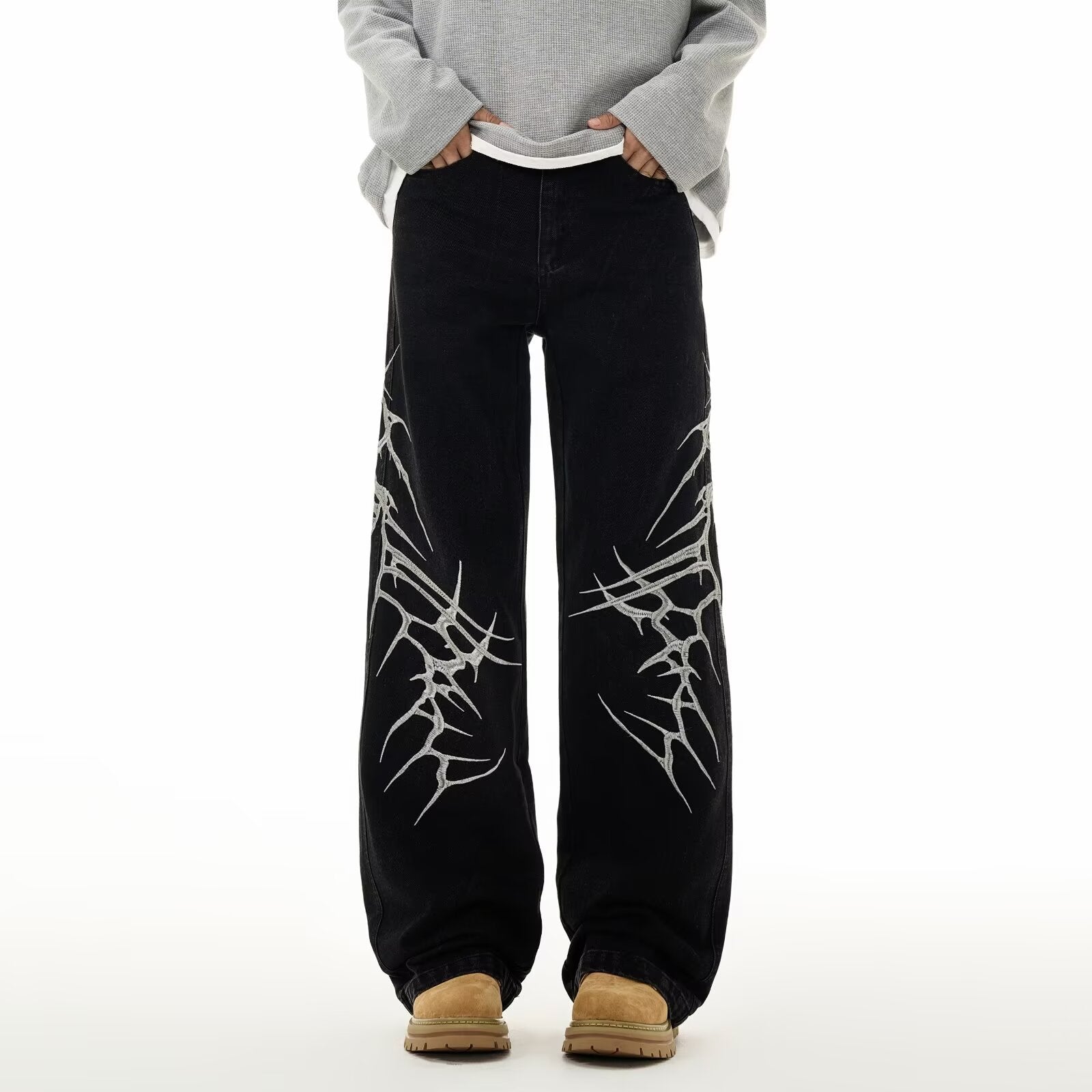 American-style Streetwear Retro Machete Jeans