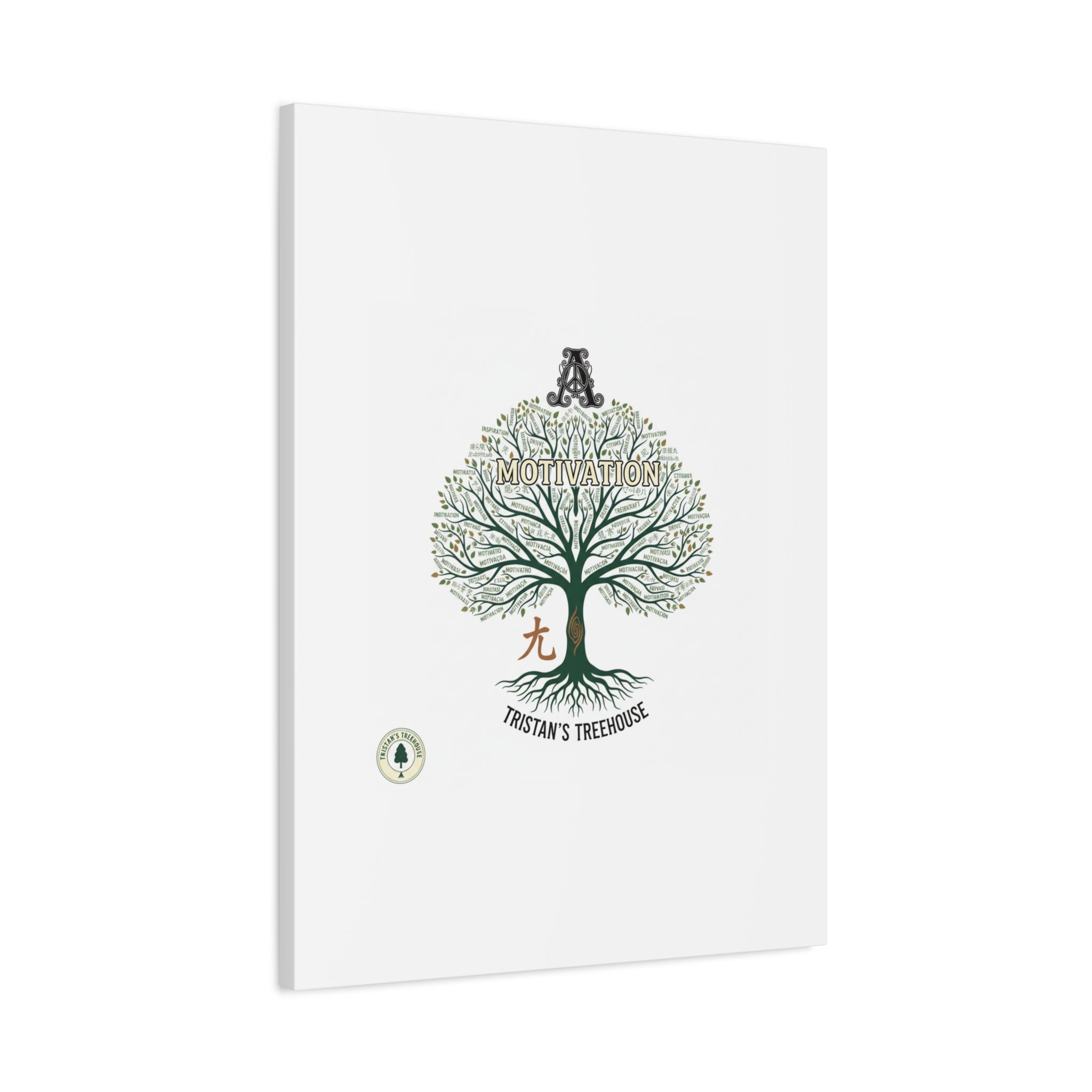 Handwritten Doodle Tree Canvas | Matte Stretched Wall Art