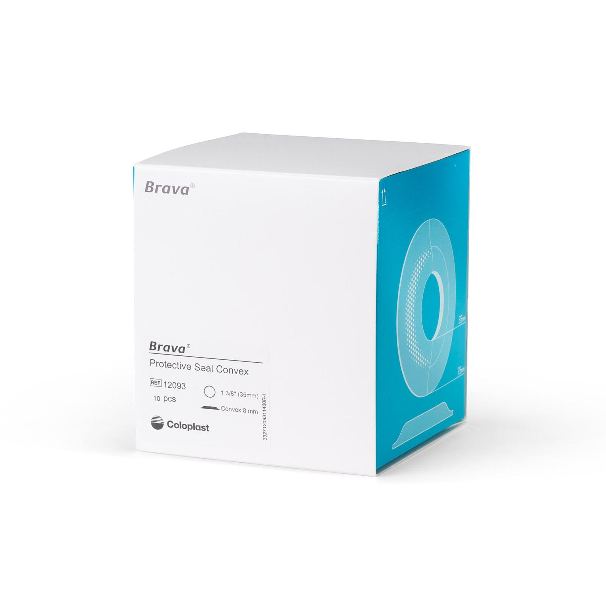 Ostomy Seal Brava® Convex, Starter Hole 1-3/8 Inch (35mm) 12093