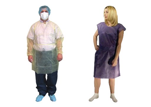 Dukal Patient Exam Gown, Medium, Dark Blue 304
