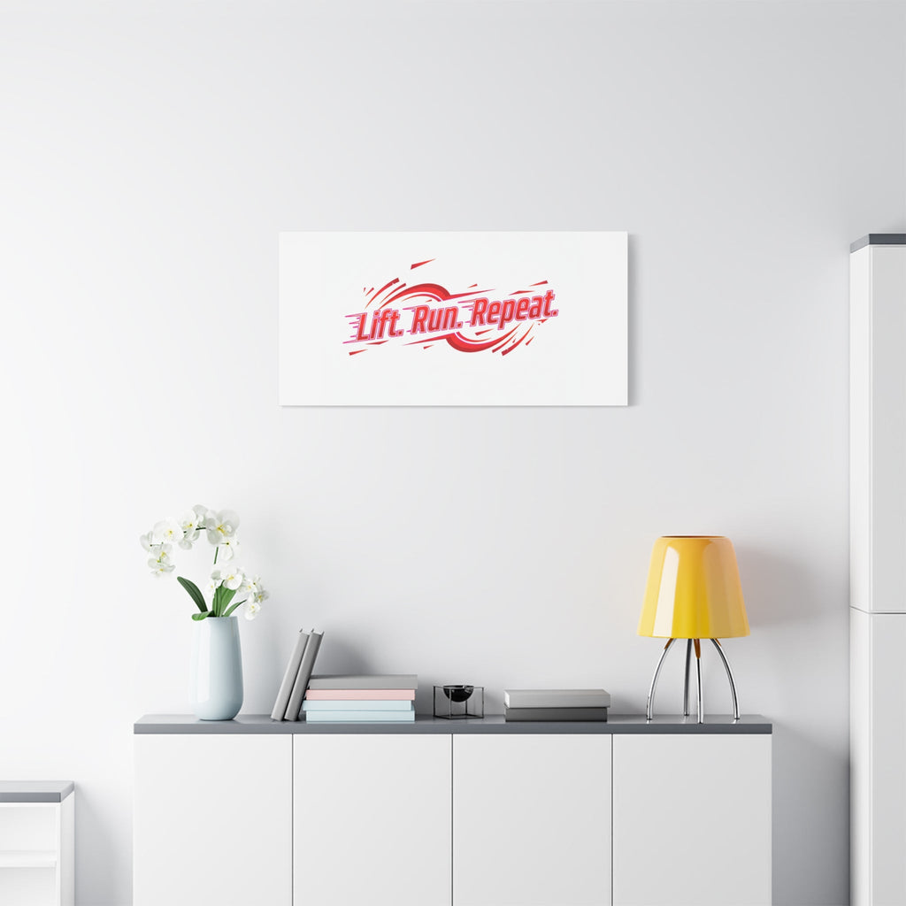 Lift Run Repeat Canvas | Fitness Wall Art, Gym Motivation