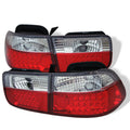 SPYDER Honda Civic 96-00 2Dr LED Tail Lights Red Clear ALT-YD-HC96-2D-LED-RC 5004857