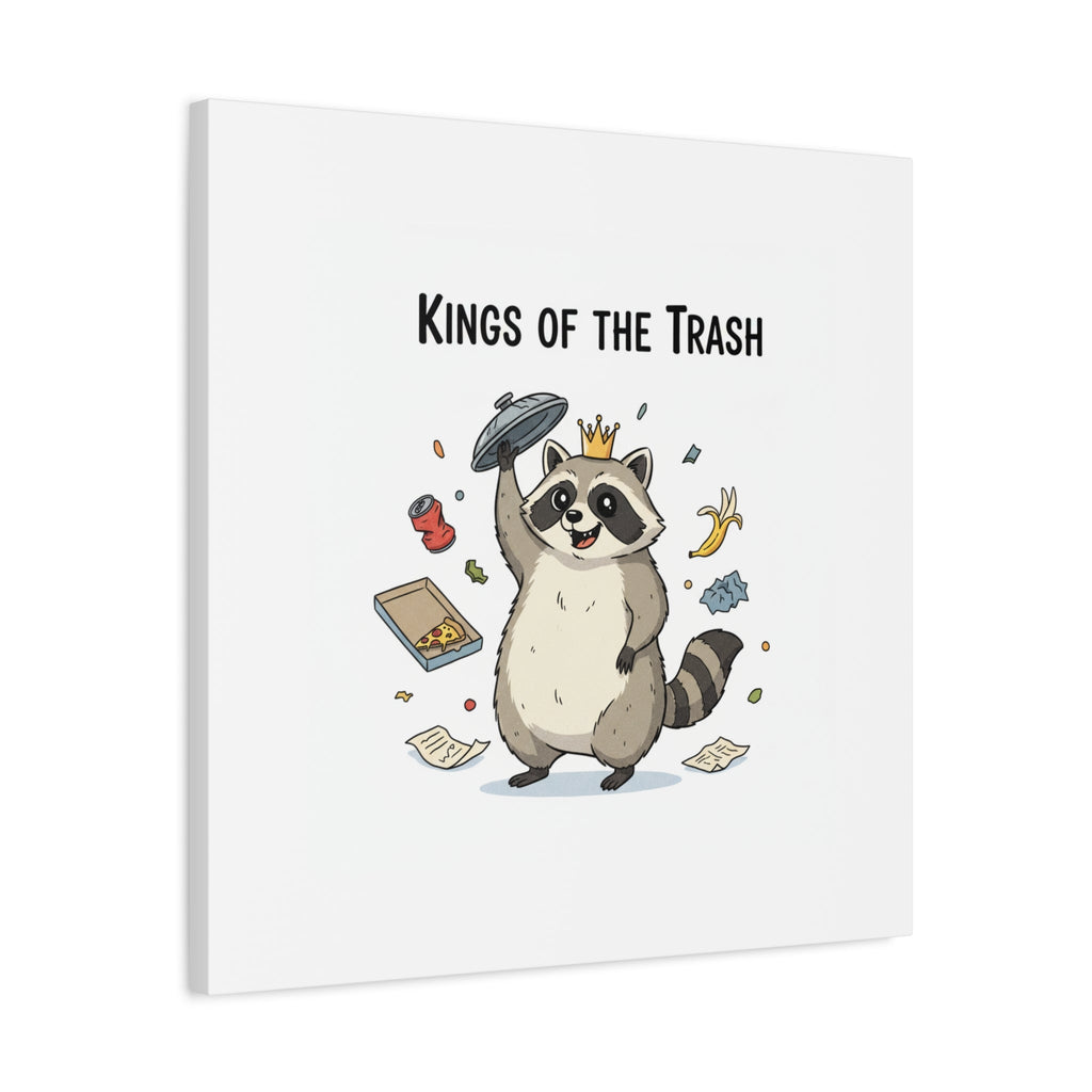 Kings of the Trash Canvas, Raccoon Doodle | Trash Panda, Goofy Critter Art