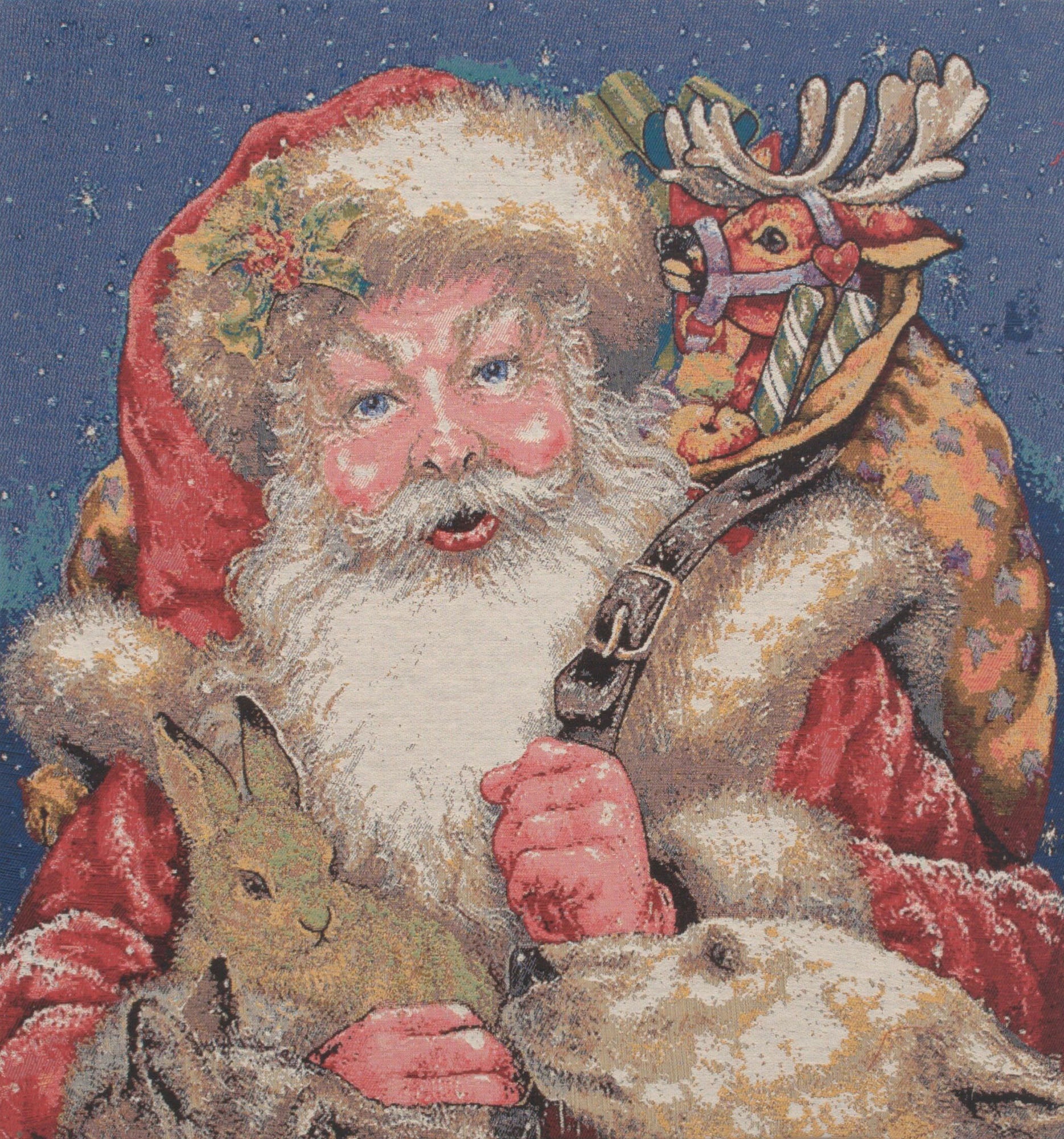 Santa's Arrival Stretched Wall Tapestry