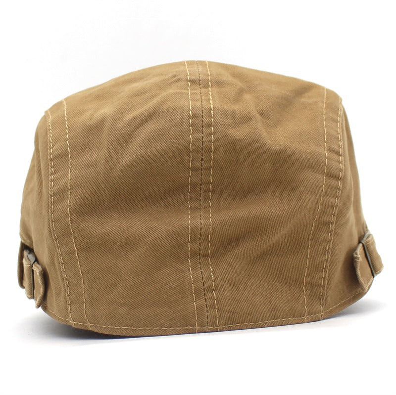 Leather Strap Jeans Button Men And Women Retro Peaked Cap