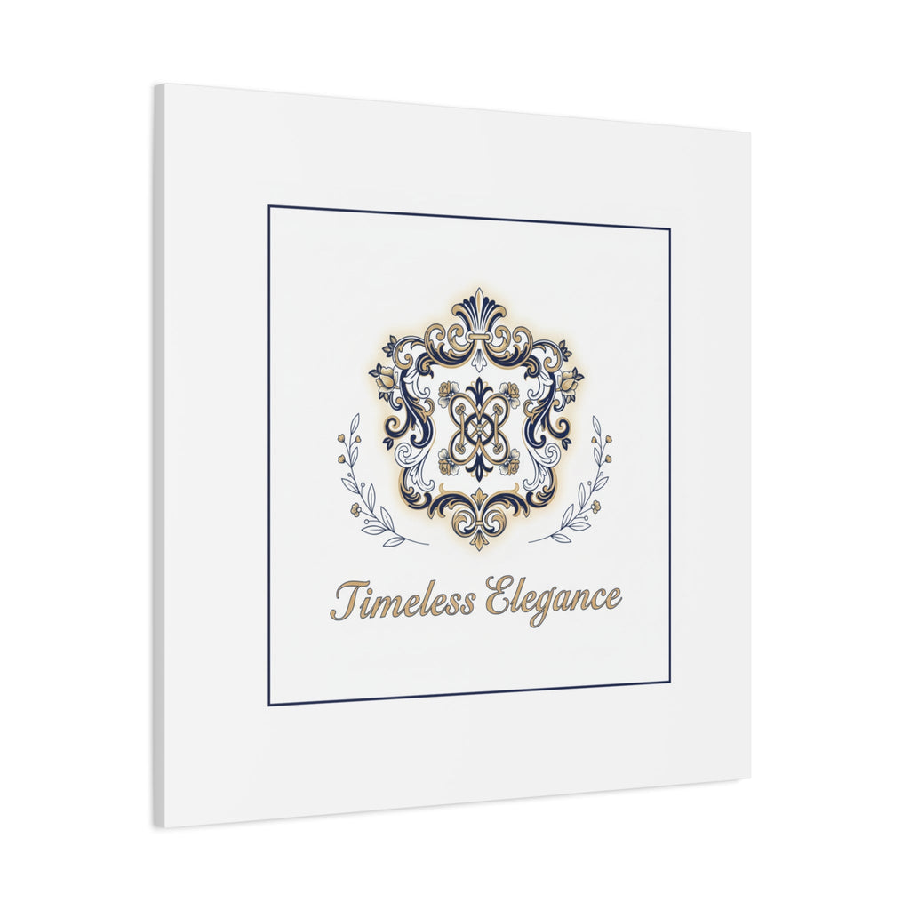 Ornate Brooch Emblem Canvas | Vintage Formalwear Accents, Baroque Print