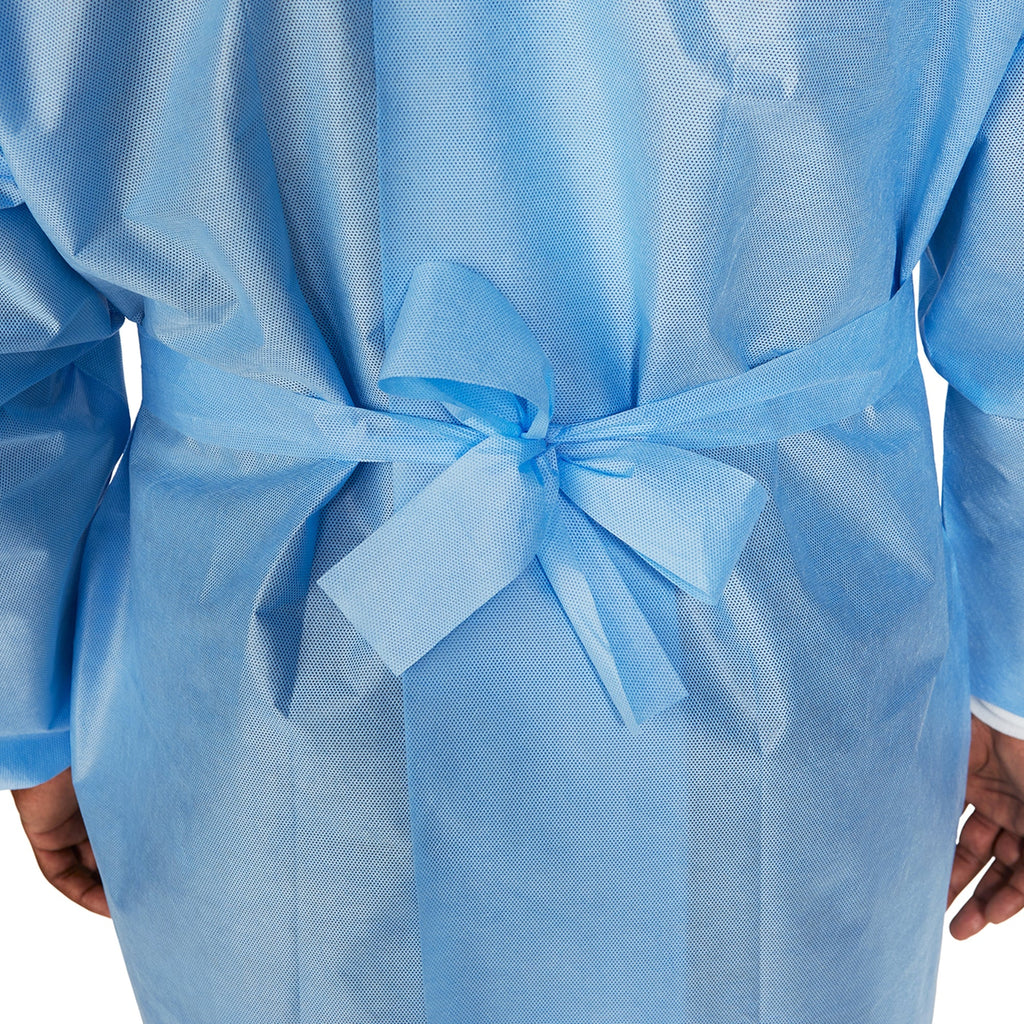 McKesson Nonrated Isolation Gowns, Blue, One Size Fits Most 16-NFKHLTSB6-OSFM