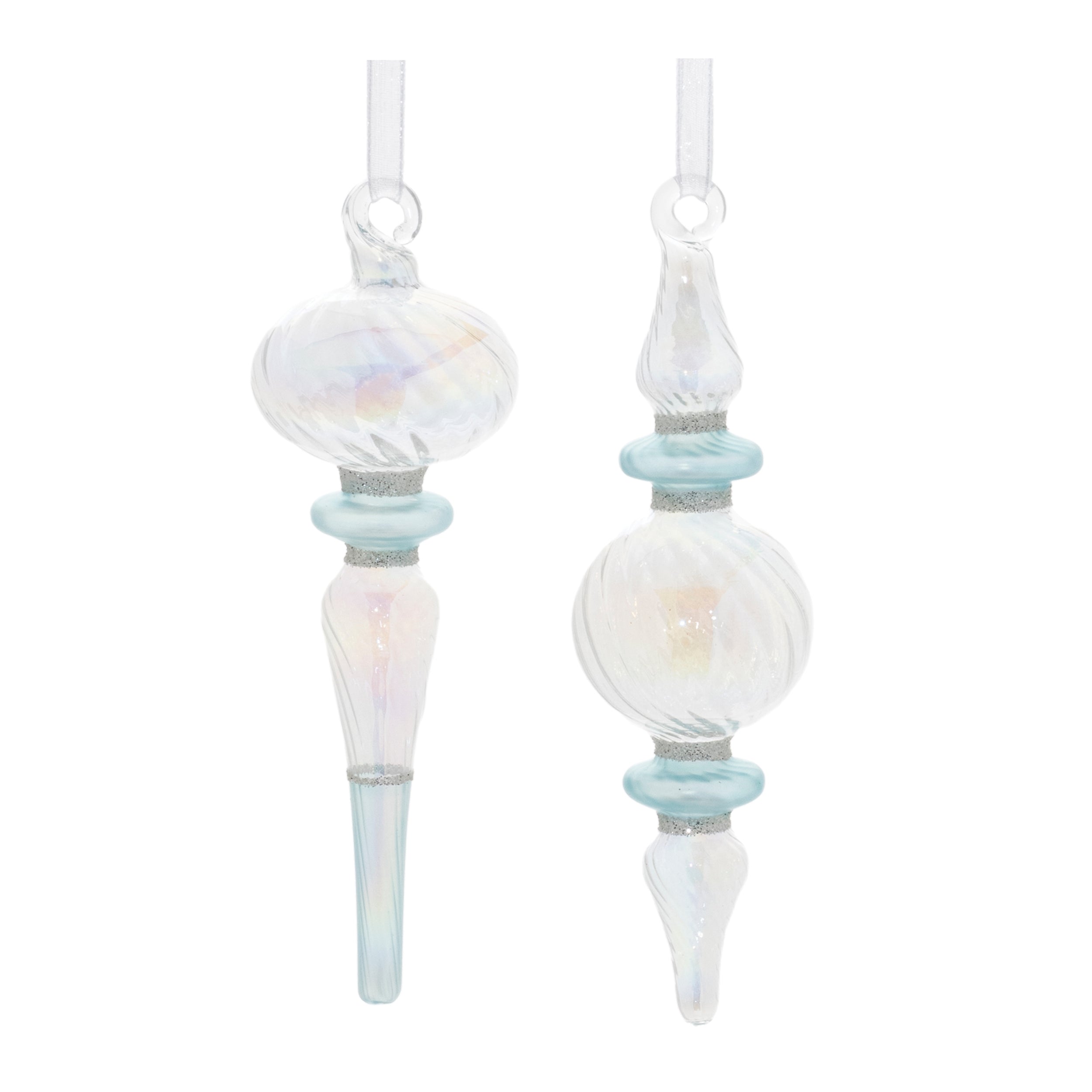 Iridescent Finial Drop Ornament (Set of 12)