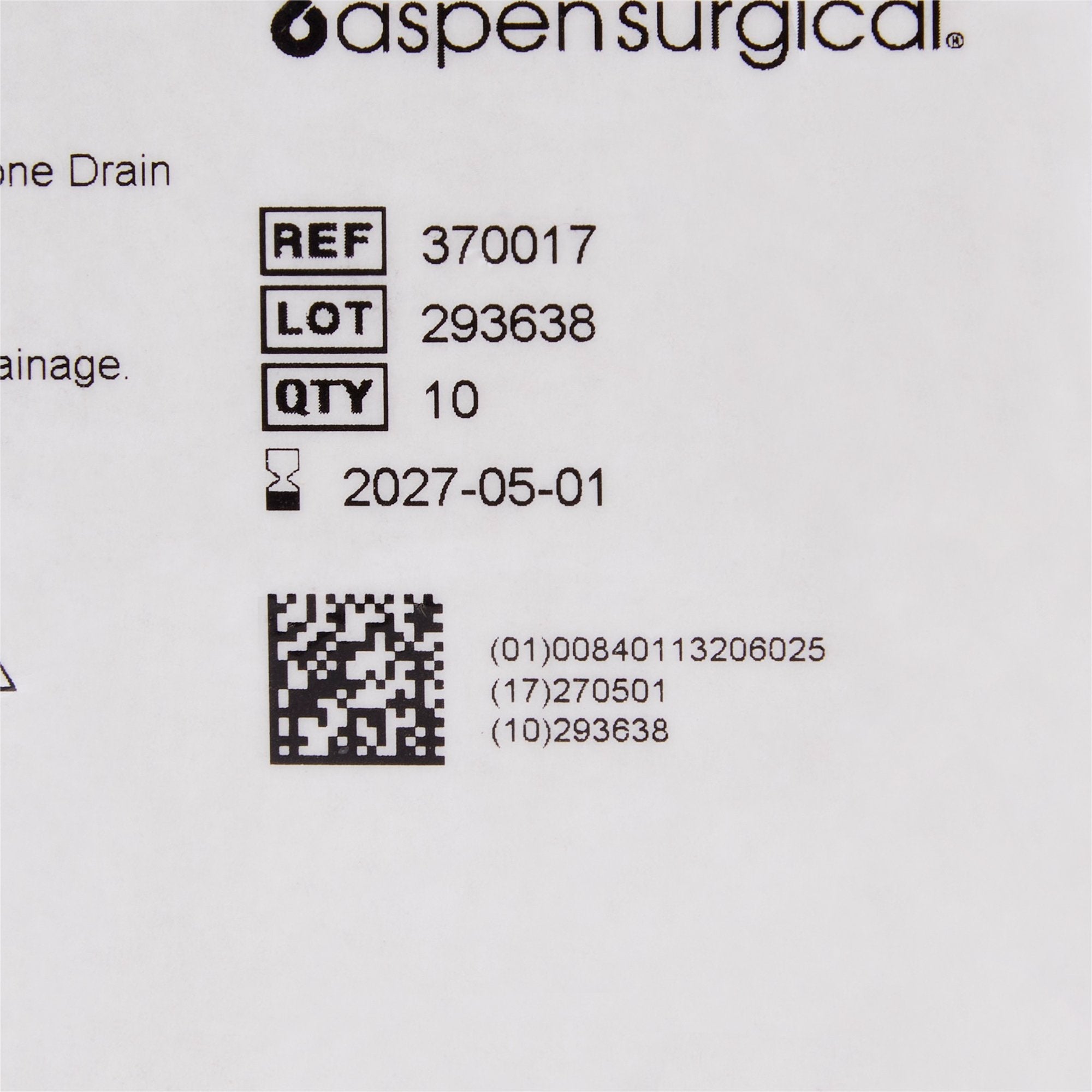 McKesson Wound Drain with Trocar, 10 Fr., 12-Inch Length 370017