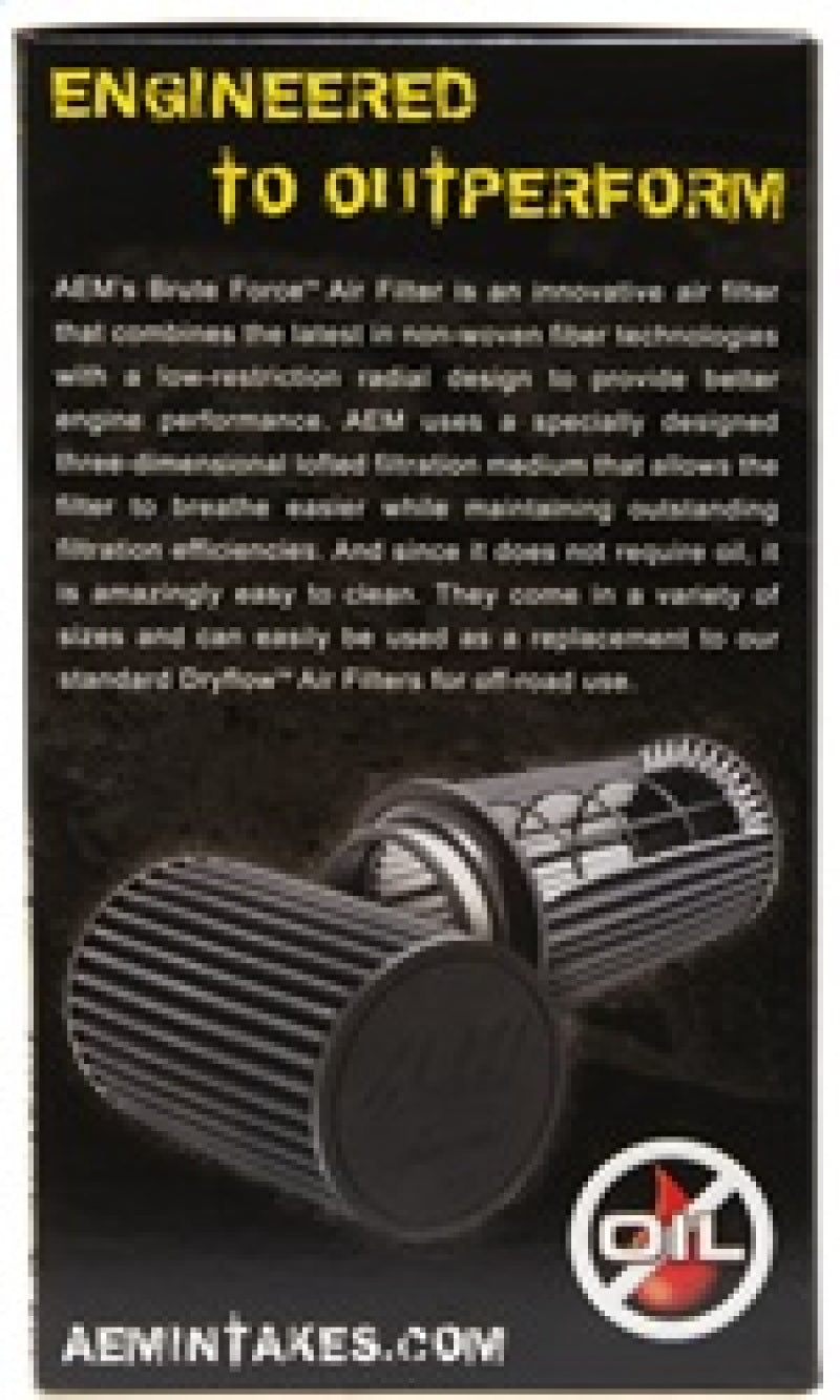 AEM Induction AEM Dryflow 4in. X 9in. Round Tapered Air Filter 21-2059BF