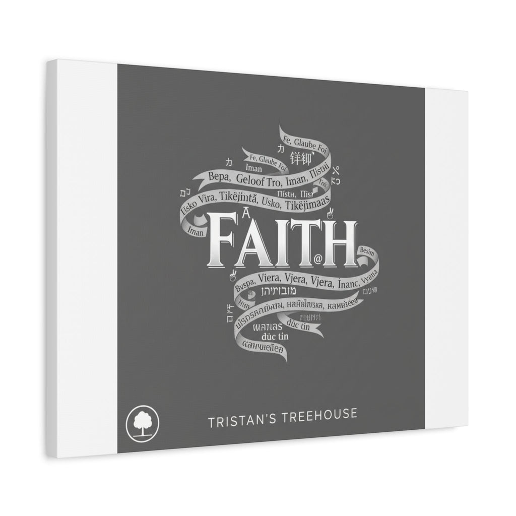 handwritten faith ribbon Canvas | sketch aesthetic, doodle design