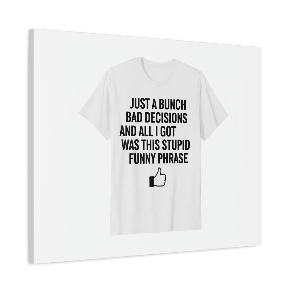 self-deprecating quote Canvas | sarcastic introvert wall art, anxiety humor