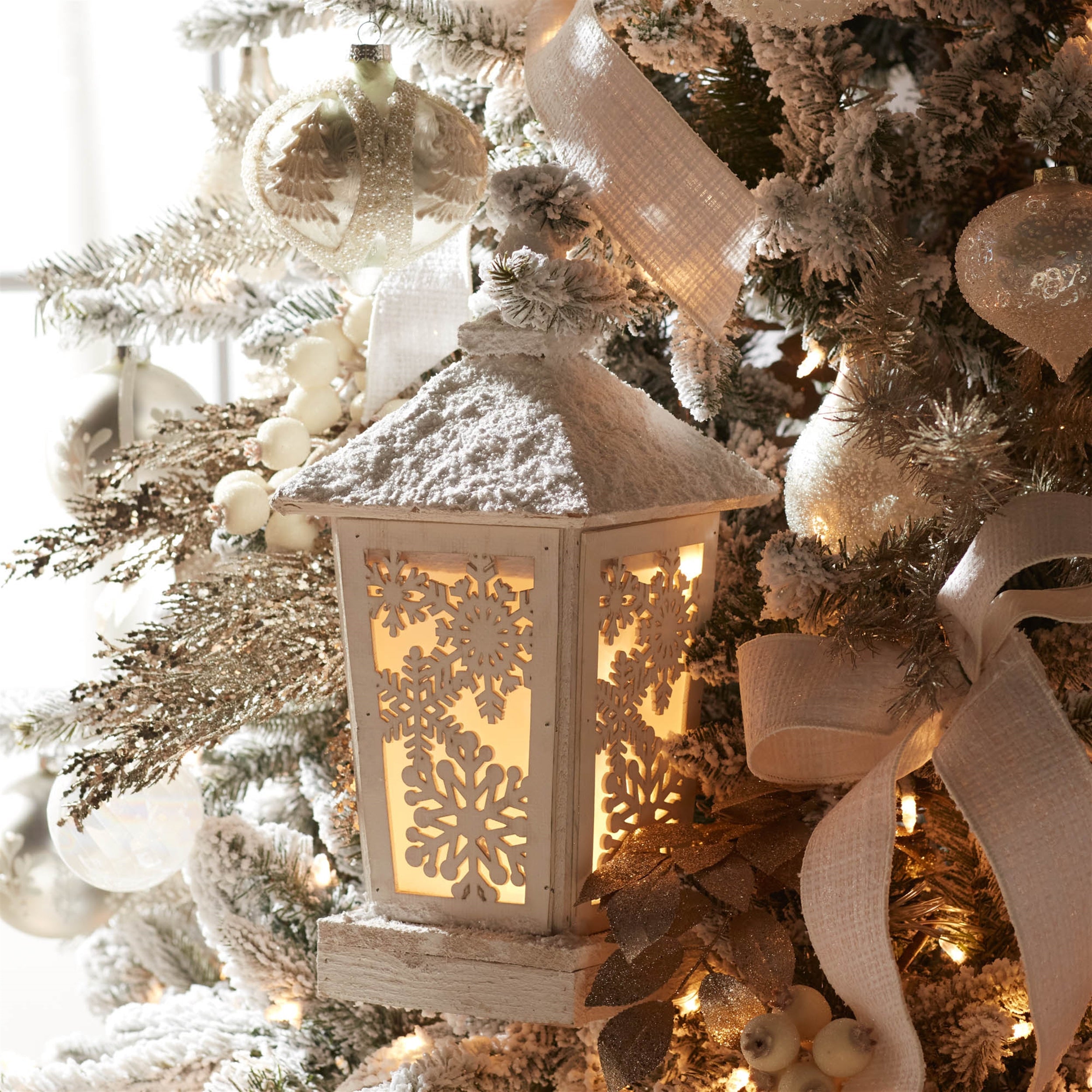 LED Winter Lantern 16.5"H