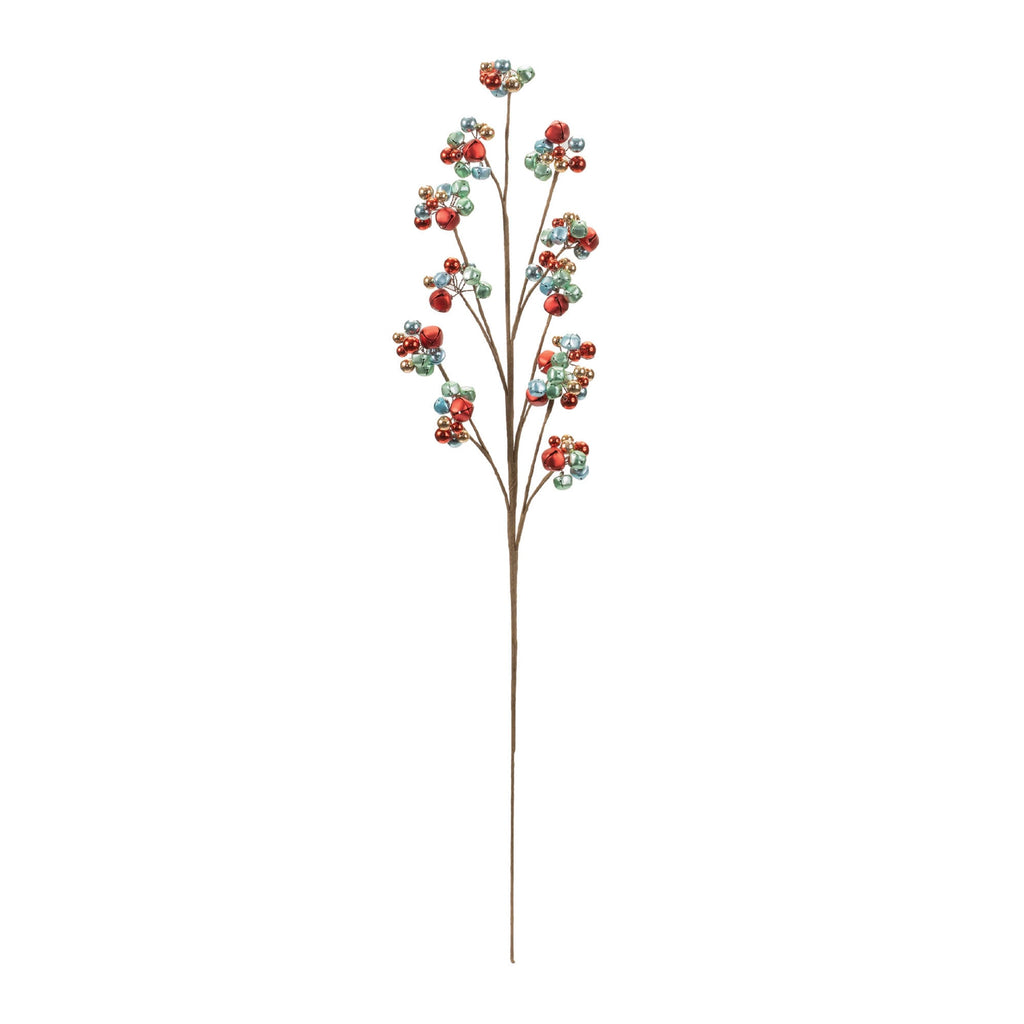 Metal Sleigh Bell Cluster Spray (Set of 2)