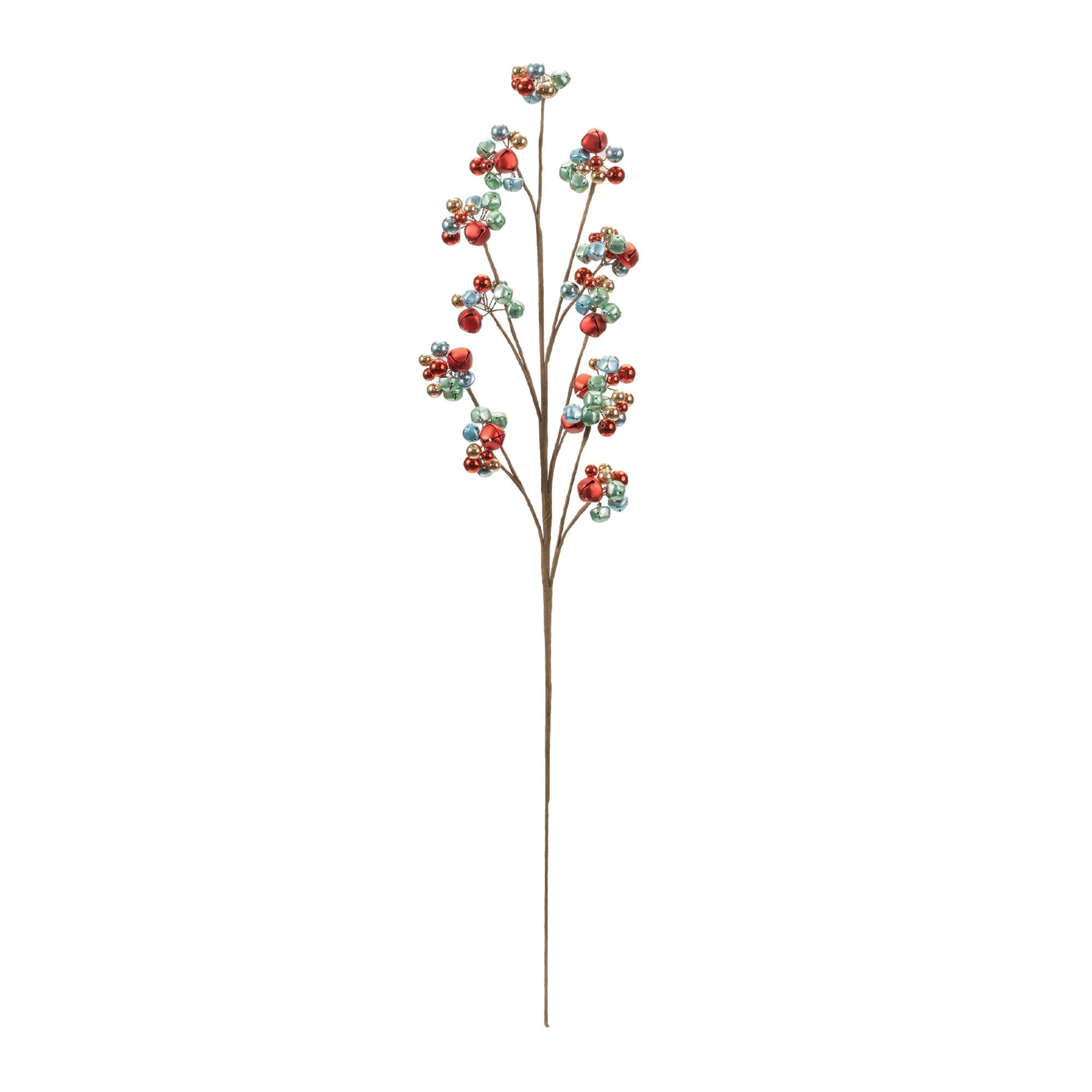 Metal Sleigh Bell Cluster Spray (Set of 2)