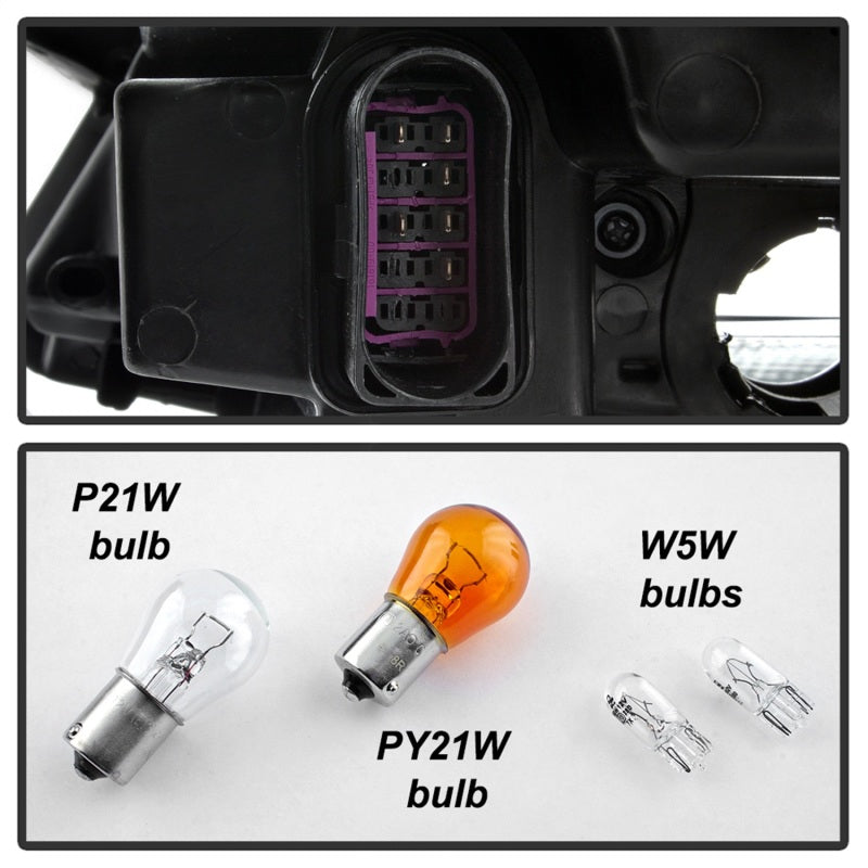 SPYDER xTune 11-18 Volkswagen Jetta Sedan OEM Style Halogen Headlights - Chrome (HD-JH-VJ11-AM-C) 9042348