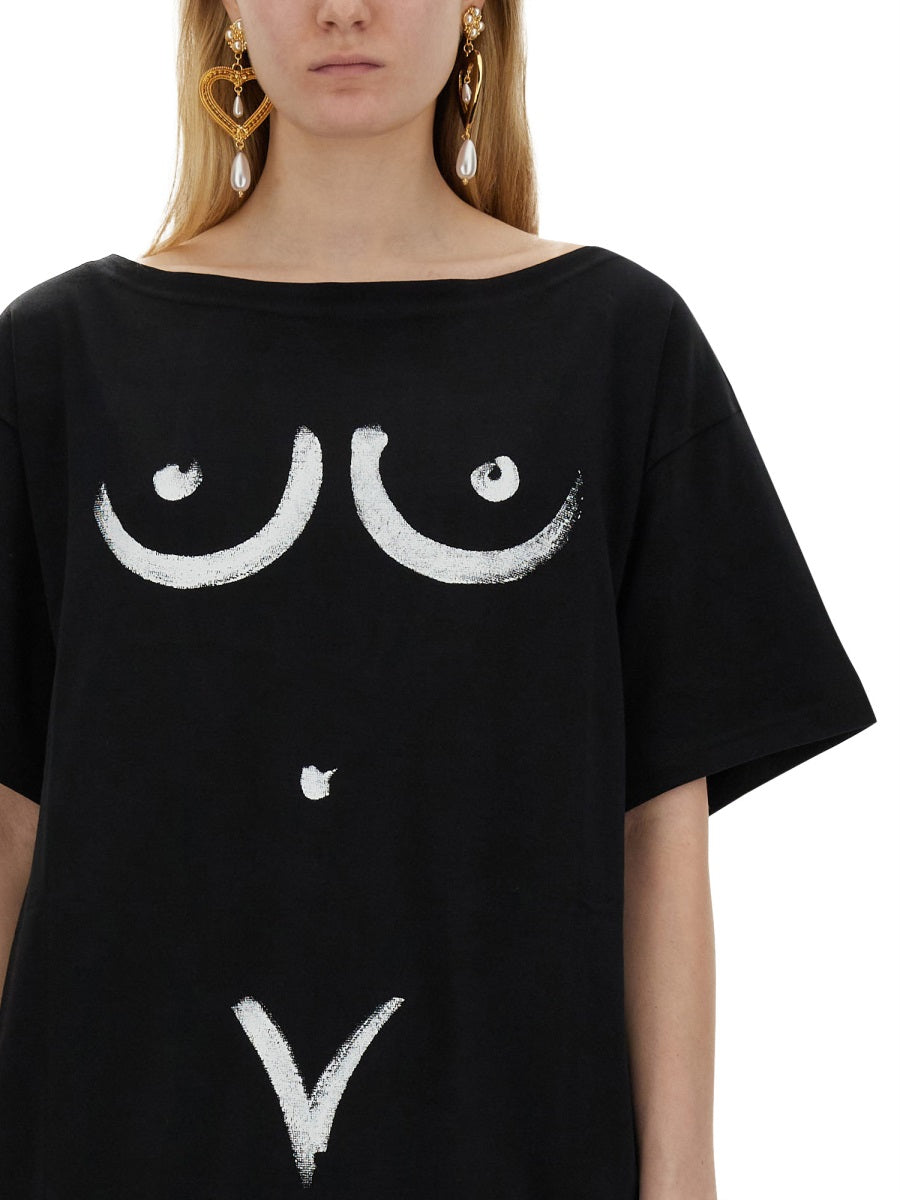 Moschino Women Interlock Body Print T-Shirt