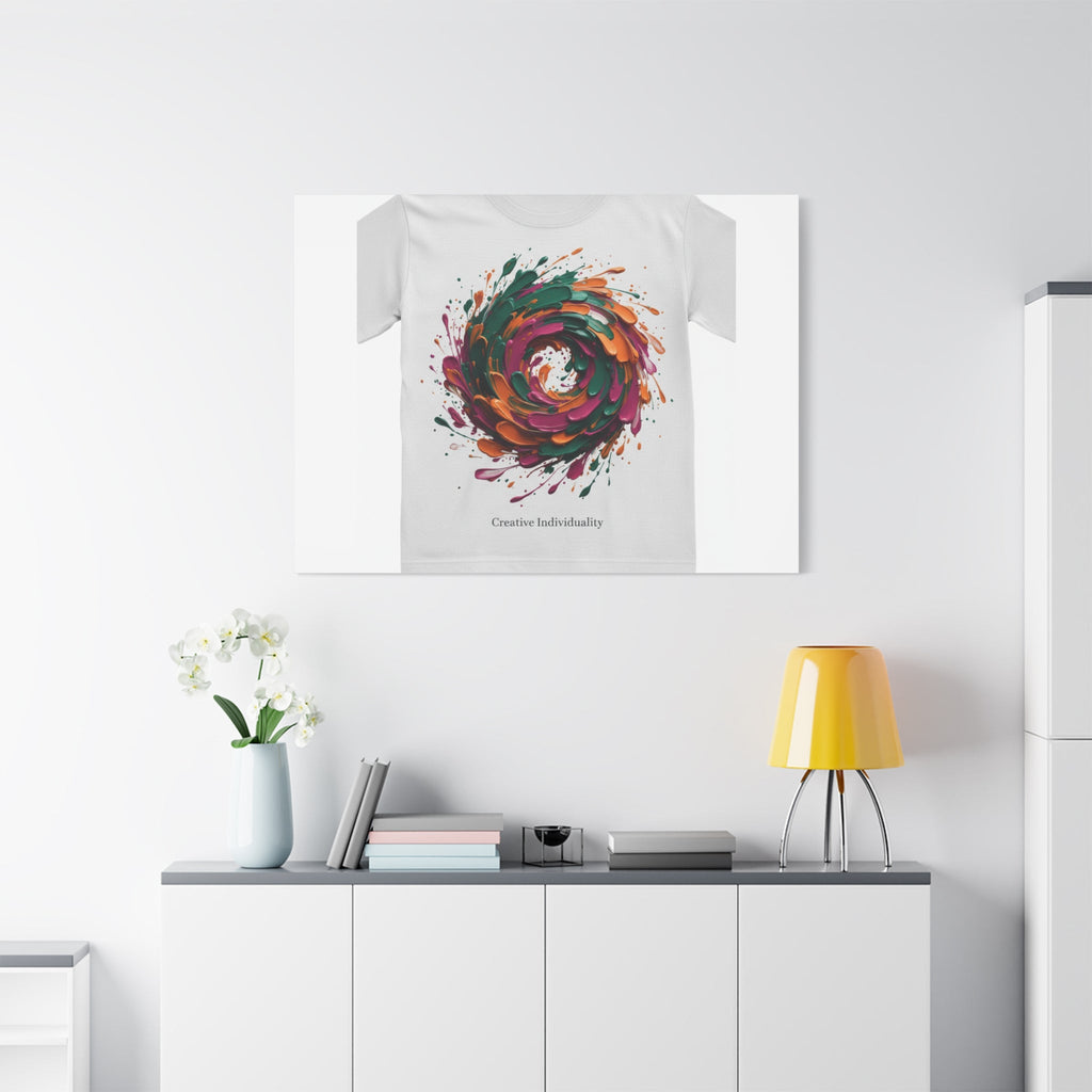 Painterly Abstract Floral Swirl Canvas | Matte Stretched Canvas