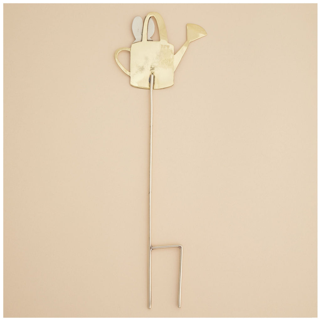 Sweet Bunnies Mixed Metal Plant Stake by GreaterGood - Handmade in Mexico