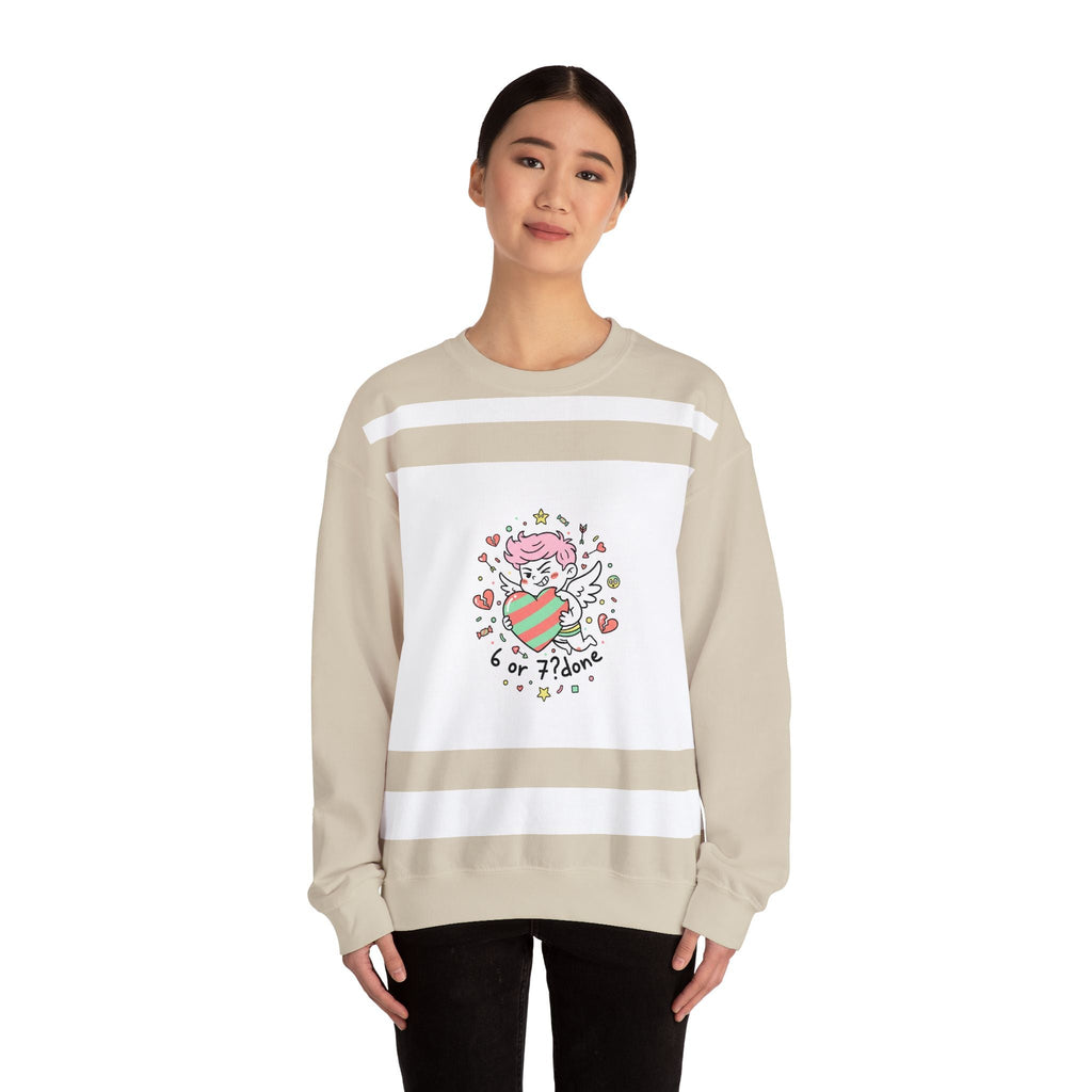 6 7 Weird Cupid Crewneck | Viral Valentine's Sweatshirt | Funny Quirky Love