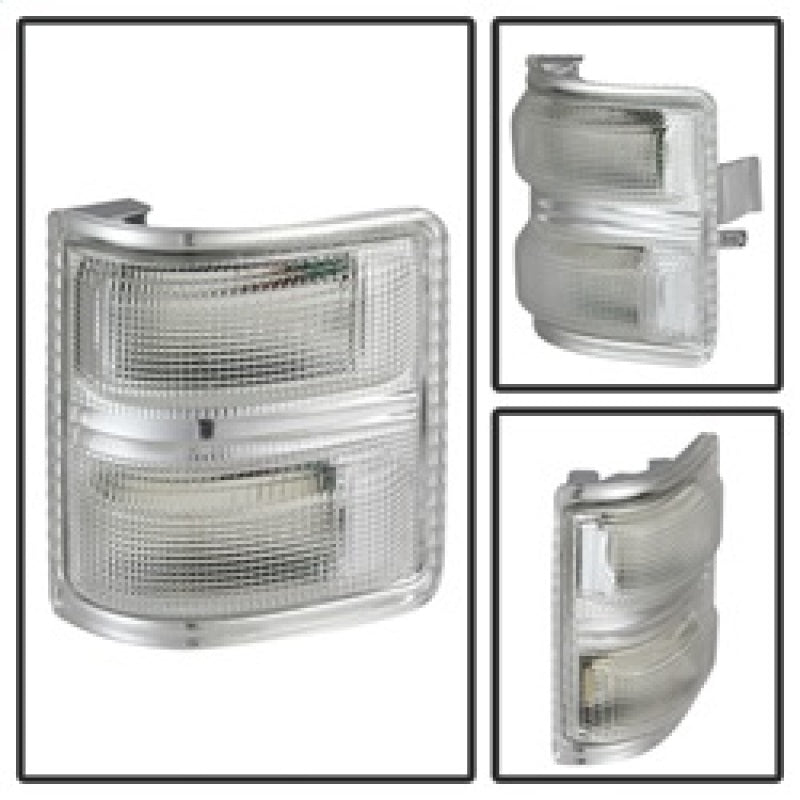 SPYDER xTune Ford Superduty 08-14 F250-F550 Amber LED Mirror Signal Lens - Clear ACC-LED-FDSD08-MR-C 9924736