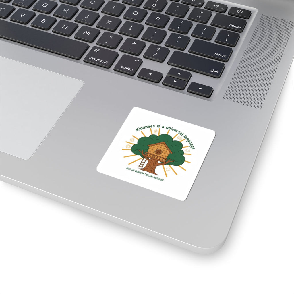 Kindness Is a Universal Language Sticker | Eco Humor, Treehouse Illustration